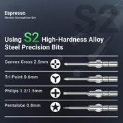 2uul SD11 Espresso Electric Screwdriver Set