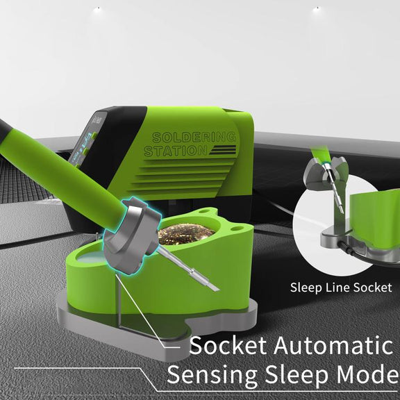 2uul FD01 Find210 60W High-Power AC Transformer Soldering Station, Plug:US Plug