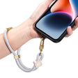 DUX DUCIS Garden Series Begonia Pattern Adjustable Short Phone Lanyard(Grey) - Lanyards & Wrist Straps by DUX DUCIS | Online Shopping South Africa | PMc TechLife | Buy Now Pay Later Mobicred