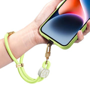 DUX DUCIS Garden Series Broken Ice Pattern Adjustable Short Phone Lanyard(Green Yellow)
