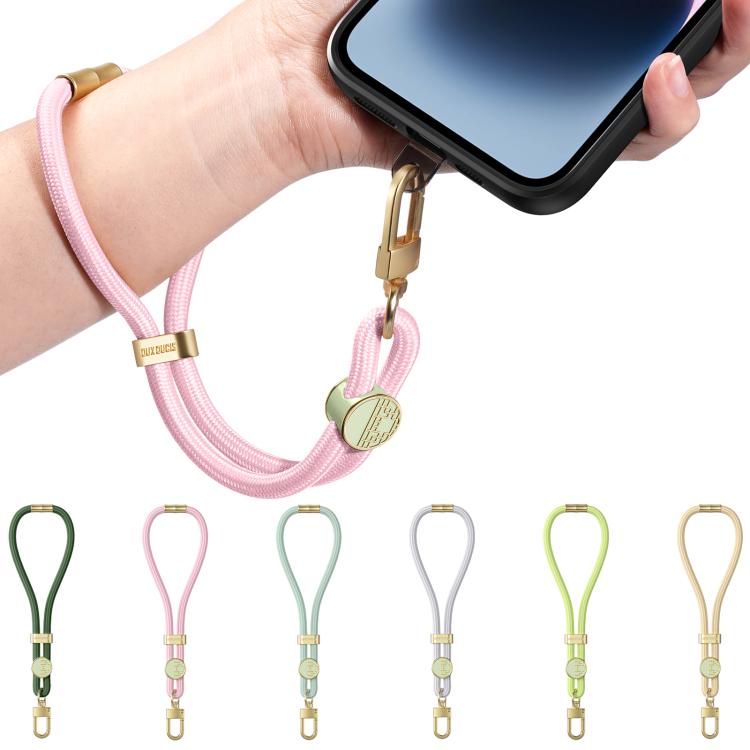 DUX DUCIS Garden Series Tile Pattern Adjustable Short Phone Lanyard(Grey)