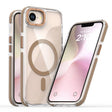 For iPhone 16e Dual-Color Clear Acrylic Hybrid TPU MagSafe Phone Case(Desert Gold) - iPhone 16e Cases by PMC TechLife | Online Shopping South Africa | PMC TechLife | Buy Now Pay Later Mobicred