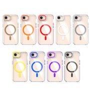 For iPhone 16e Dual-Color Clear Acrylic Hybrid TPU MagSafe Phone Case(Transparent)