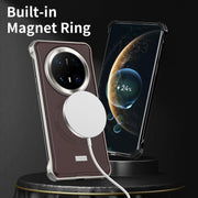 For Huawei Mate 60 Pro+ Metal Frameless MagSafe Leather Phone Case(Black)