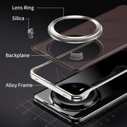 For Huawei Mate 70 Pro+ Metal Frameless MagSafe Leather Phone Case(Black)