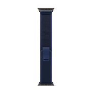 For Apple Watch 46mm / 49mm / 45mm / 44mm Trail Loop Nylon Watch Band(Blue + Black Titanium Finish)