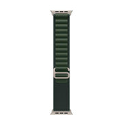 For Apple Watch 42mm / 41mm / 40mm / 38mm Alpine Loop Nylon Watch Band(Dark Green Silver Buckle)