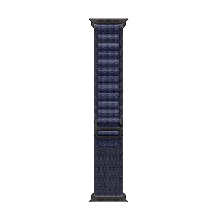 For Apple Watch 42mm / 41mm / 40mm / 38mm Alpine Loop Nylon Watch Band(Navy Black Buckle)