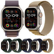 For Apple Watch 42mm / 41mm / 40mm / 38mm Alpine Loop Nylon Watch Band(Navy Silver Buckle)
