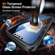 For iPhone 16e RedPepper Tempered Glass MagSafe Phone Case(Black)