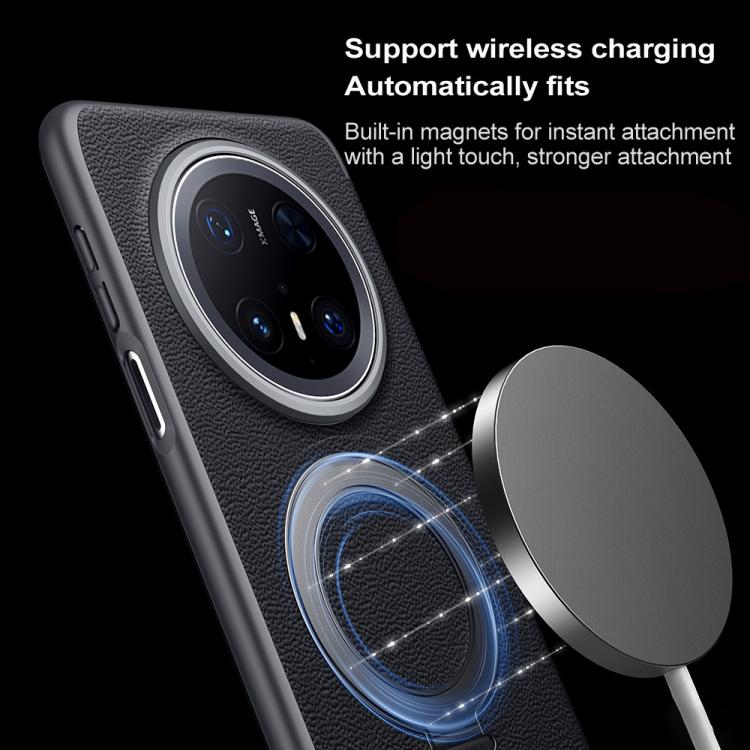 For Huawei Mate 70 Pro / Mate 70 Pro+ SULADA Smart View Window MagSafe Magnetic Holder Leather Phone Case(Black)