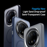 For Huawei Mate 70 SULADA Light Sand MagSafe Magnetic PC Hybrid TPU Phone Case(Black)