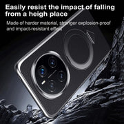 For Honor Magic7 SULADA Top Grain Leather MagSafe Magnetic Holder Phone Case(Blue)
