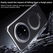 For Huawei Mate 70 SULADA Top Grain Leather MagSafe Magnetic Holder Phone Case(Black)