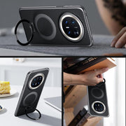 For Huawei Mate 70 Pro / Mate 70 Pro+ SULADA Kevlar Texture MagSafe Magnetic Holder Phone Case(Black)