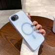 For iPhone 16e Ice Fog MagSafe PC Phone Case(Transparent Blue) - iPhone 16e Cases by PMC TechLife | Online Shopping South Africa | PMC TechLife | Buy Now Pay Later Mobicred