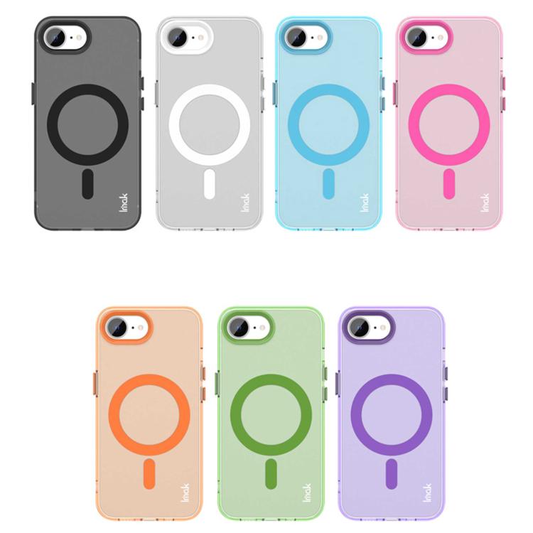 For iPhone 16e IMAK Candy Series Shockproof MagSafe Phone Case(Black)
