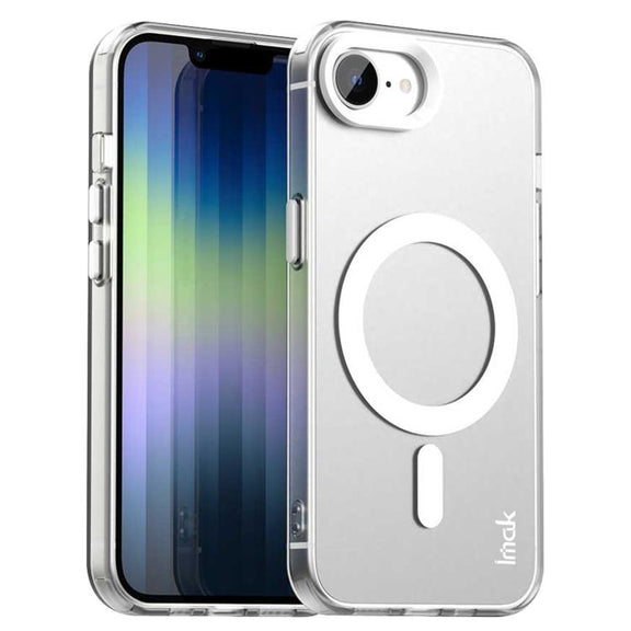 For iPhone 16e IMAK Candy Series Shockproof MagSafe Phone Case(White)