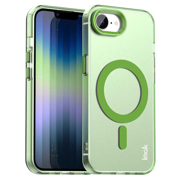 For iPhone 16e IMAK Candy Series Shockproof MagSafe Phone Case(Green)