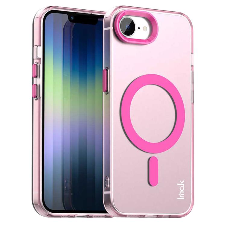 For iPhone 16e IMAK Candy Series Shockproof MagSafe Phone Case(Red)