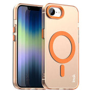 For iPhone 16e IMAK Candy Series Shockproof MagSafe Phone Case(Orange)