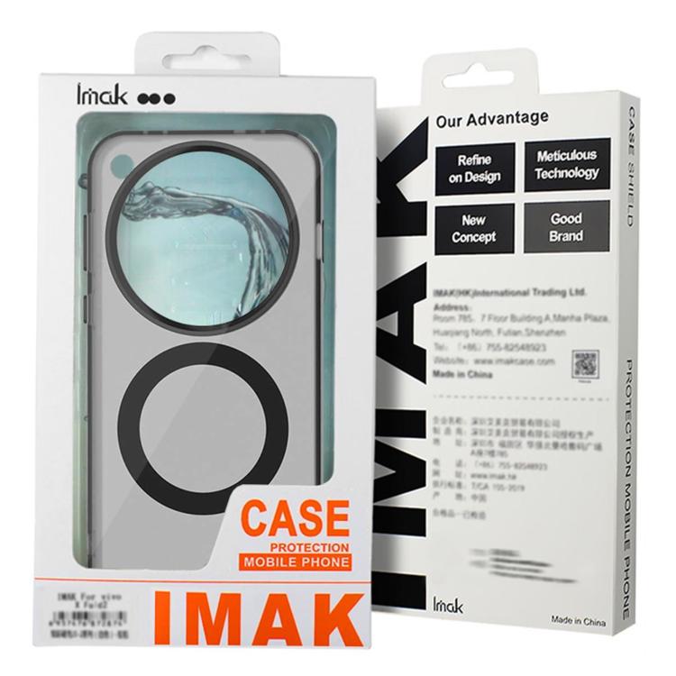 For iPhone 16e IMAK Candy Series Shockproof MagSafe Phone Case(Black)