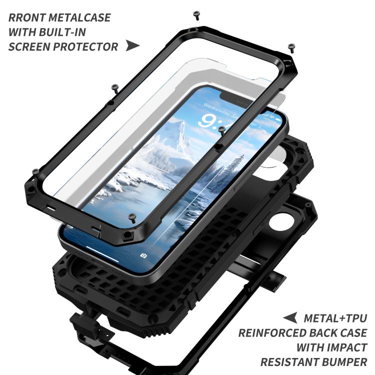 For iPhone 16e IP68 Water-resistant Dustproof Shockproof Phone Case(Black)