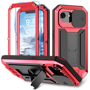 For iPhone 16e Sliding Camera IP68 Water-resistant Holder Phone Case(Red)