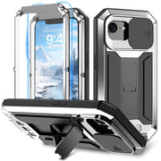 For iPhone 16e Sliding Camera IP68 Water-resistant Holder Phone Case(Silver)