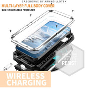 For iPhone 16e Sliding Camera IP68 Water-resistant Holder Phone Case(Silver)