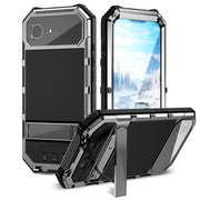 For iPhone 16e IP68 Water-resistant Dustproof Shockproof Holder Phone Case(Silver)