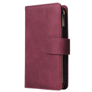 For iPhone 16e Multifunctional Multi-Card Wallet Phone Leather Case(Wine Red)