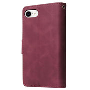 For iPhone 16e Multifunctional Multi-Card Wallet Phone Leather Case(Wine Red)