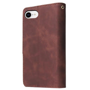 For iPhone 16e Multifunctional Multi-Card Wallet Phone Leather Case(Coffee)