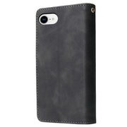 For iPhone 16e Multifunctional Multi-Card Wallet Phone Leather Case(Black)