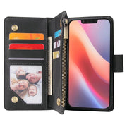 For iPhone 16e Multifunctional Multi-Card Wallet Phone Leather Case(Black)