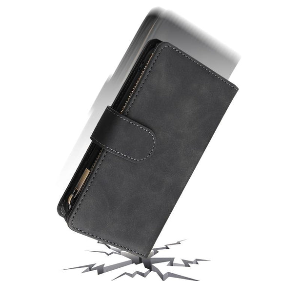 For iPhone 16e Multifunctional Multi-Card Wallet Phone Leather Case(Black)