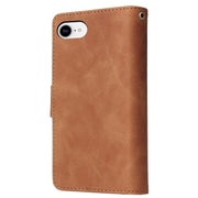 For iPhone 16e Multifunctional Multi-Card Wallet Phone Leather Case(Brown)
