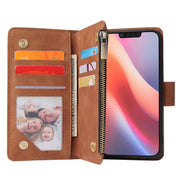 For iPhone 16e Multifunctional Multi-Card Wallet Phone Leather Case(Brown)