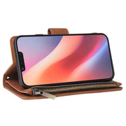 For iPhone 16e Multifunctional Multi-Card Wallet Phone Leather Case(Brown)