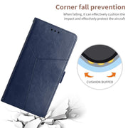 For Tecno Pova 7 5G Y-shaped Pattern Flip Leather Phone Case(Blue)
