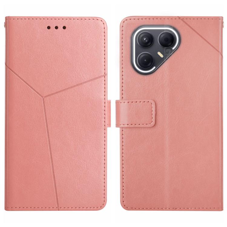 For Tecno Pova 7 Ultra 5G Y-shaped Pattern Flip Leather Phone Case(Pink)