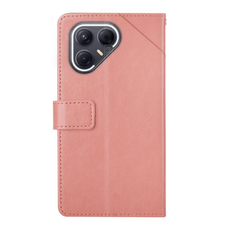 For Tecno Pova 7 Ultra 5G Y-shaped Pattern Flip Leather Phone Case(Pink)
