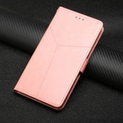 For Tecno Spark 40 4G Y-shaped Pattern Flip Leather Phone Case(Pink)