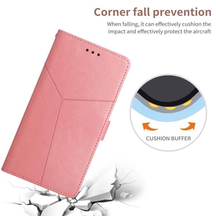 For Tecno Spark 40 4G Y-shaped Pattern Flip Leather Phone Case(Pink)