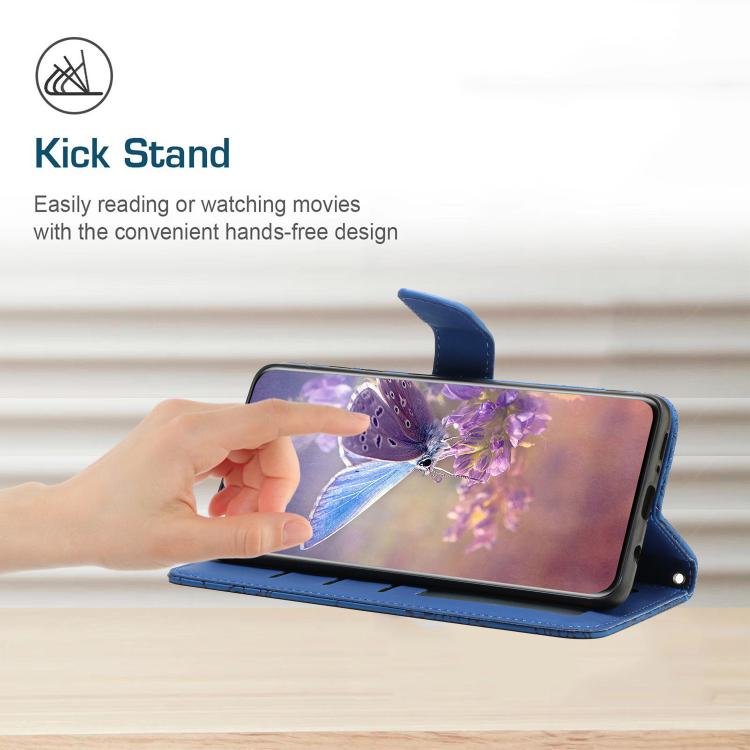For Tecno Spark 40C Skin Feel Butterfly Embossed Flip Leather Phone Case(Blue)