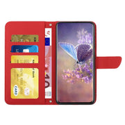 For Tecno Spark 40C Skin Feel Butterfly Embossed Flip Leather Phone Case(Red)