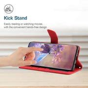 For Tecno Spark 40C Skin Feel Butterfly Embossed Flip Leather Phone Case(Red)
