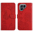 For Tecno Pova 7 5G Skin Feel Butterfly Embossed Flip Leather Phone Case(Red) - free shipping - PMC TechLife - Order now!