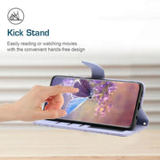 For Tecno Spark 40 4G Skin Feel Butterfly Embossed Flip Leather Phone Case(Purple)